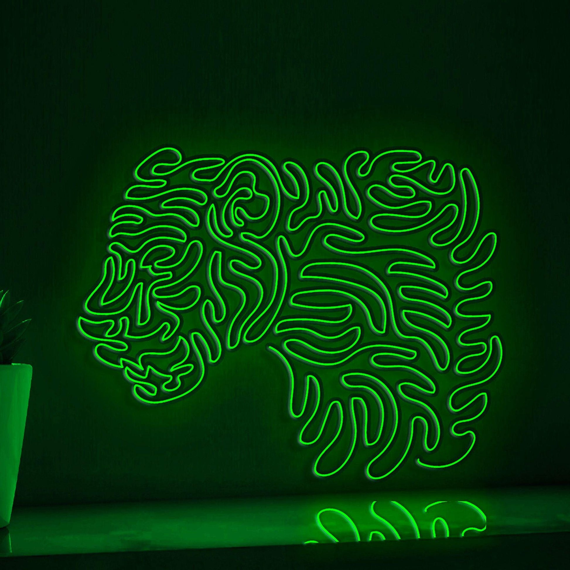 Panther One Line EL Wire Neon Sign - Predatory Animal Wall Art - myneonup