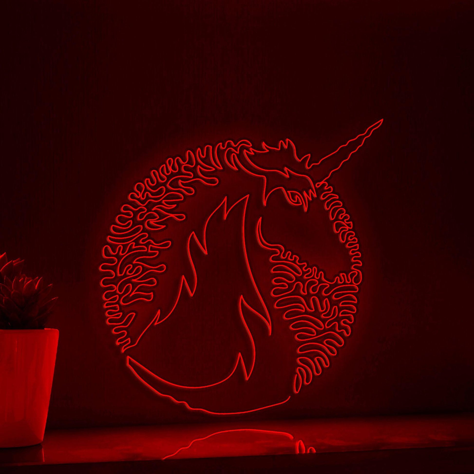 Unicorn One Line EL Wire Neon Sign - Mythical Animal Decor - myneonup