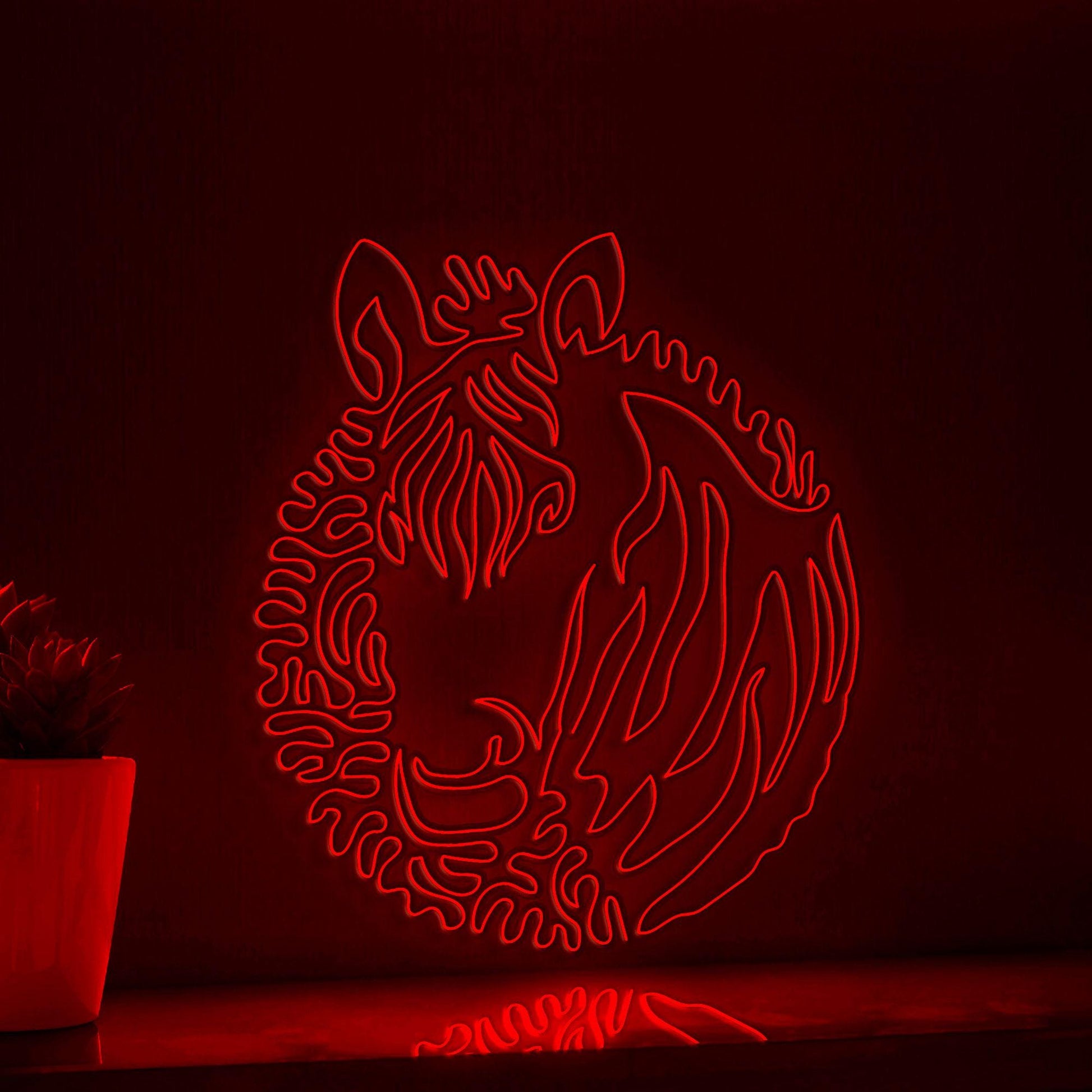 Zebra One Line EL Wire Neon Sign - Ideal for Animal Lovers Wall Decor - myneonup