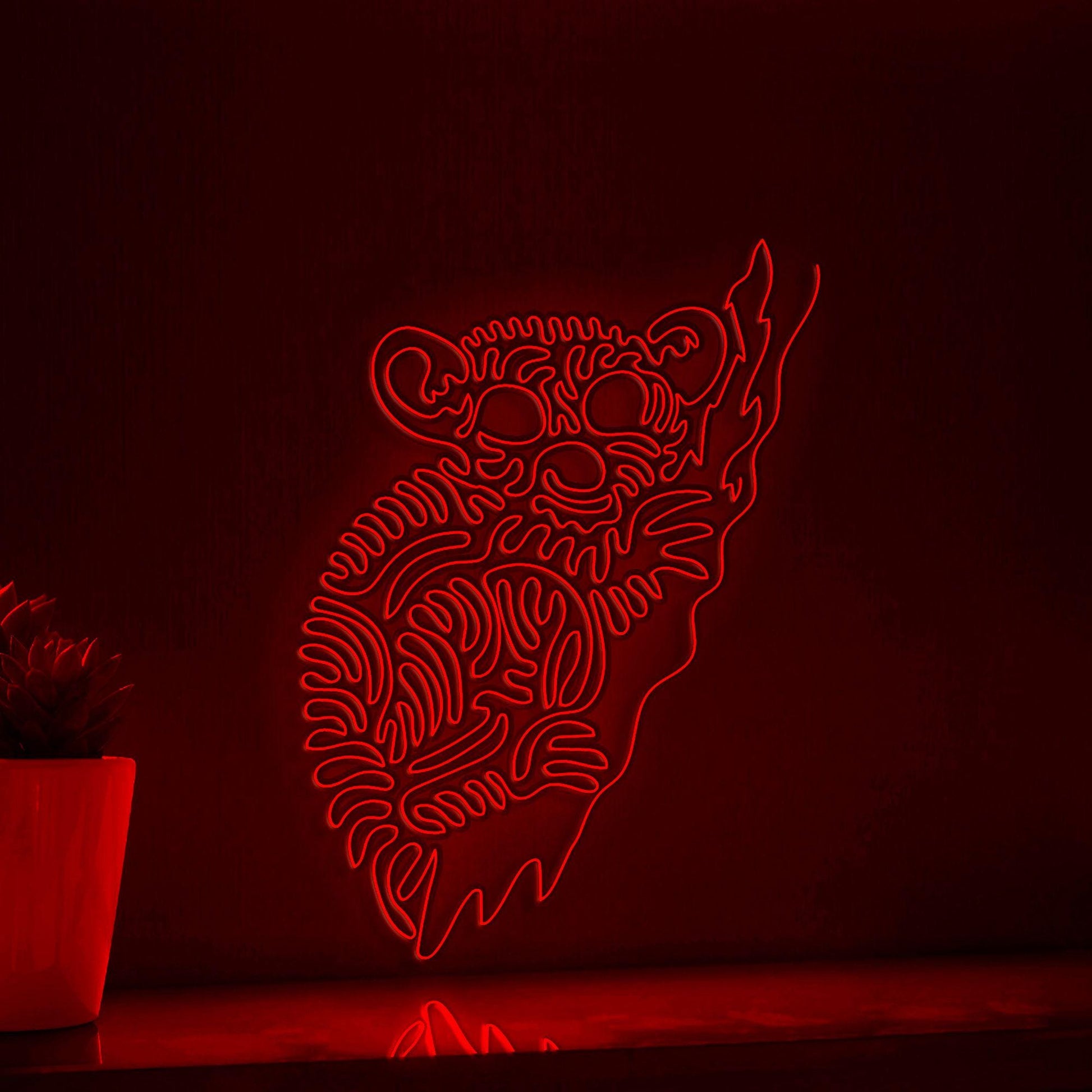Tarsier One Line EL Wire Neon Sign - Big-Eyed Primate, Ideal for Tropical Nature Lovers' Room Decor - myneonup