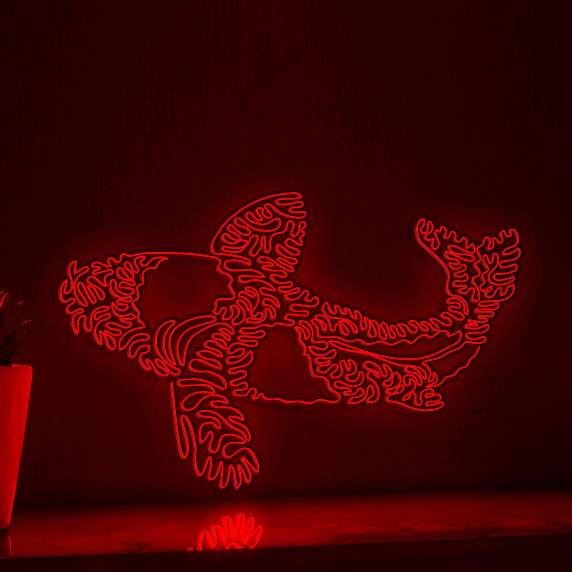 Koi One Line EL Wire Neon Sign - for Asian Themed Decor & Good Luck Seekers - myneonup