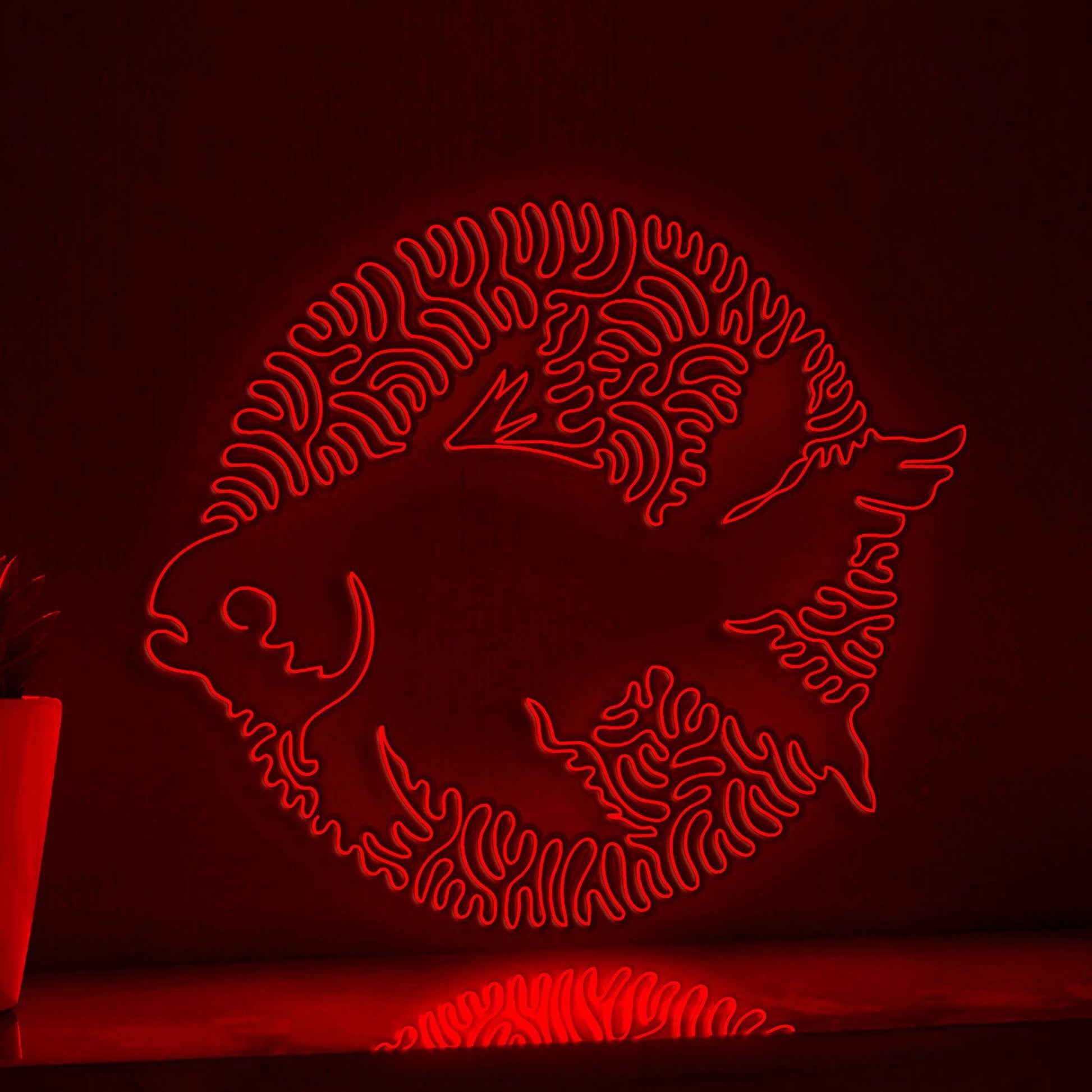 Goldfish One Line EL Wire Neon Sign - Ideal for Aquarium Lovers' Wall Decor - myneonup