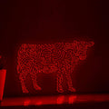 Cow One Line EL Wire Neon Sign - Farm-themed Wall Decor - myneonup