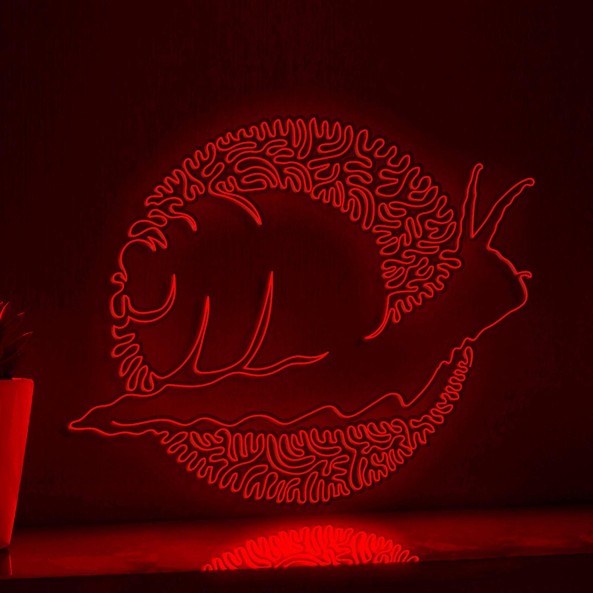Snail One Line EL Wire Neon Sign - Cute Abstract Art for Kids' Room & Decor - myneonup