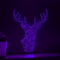 Deer One Line EL Neon - Forked Antlers Wall Art - myneonup