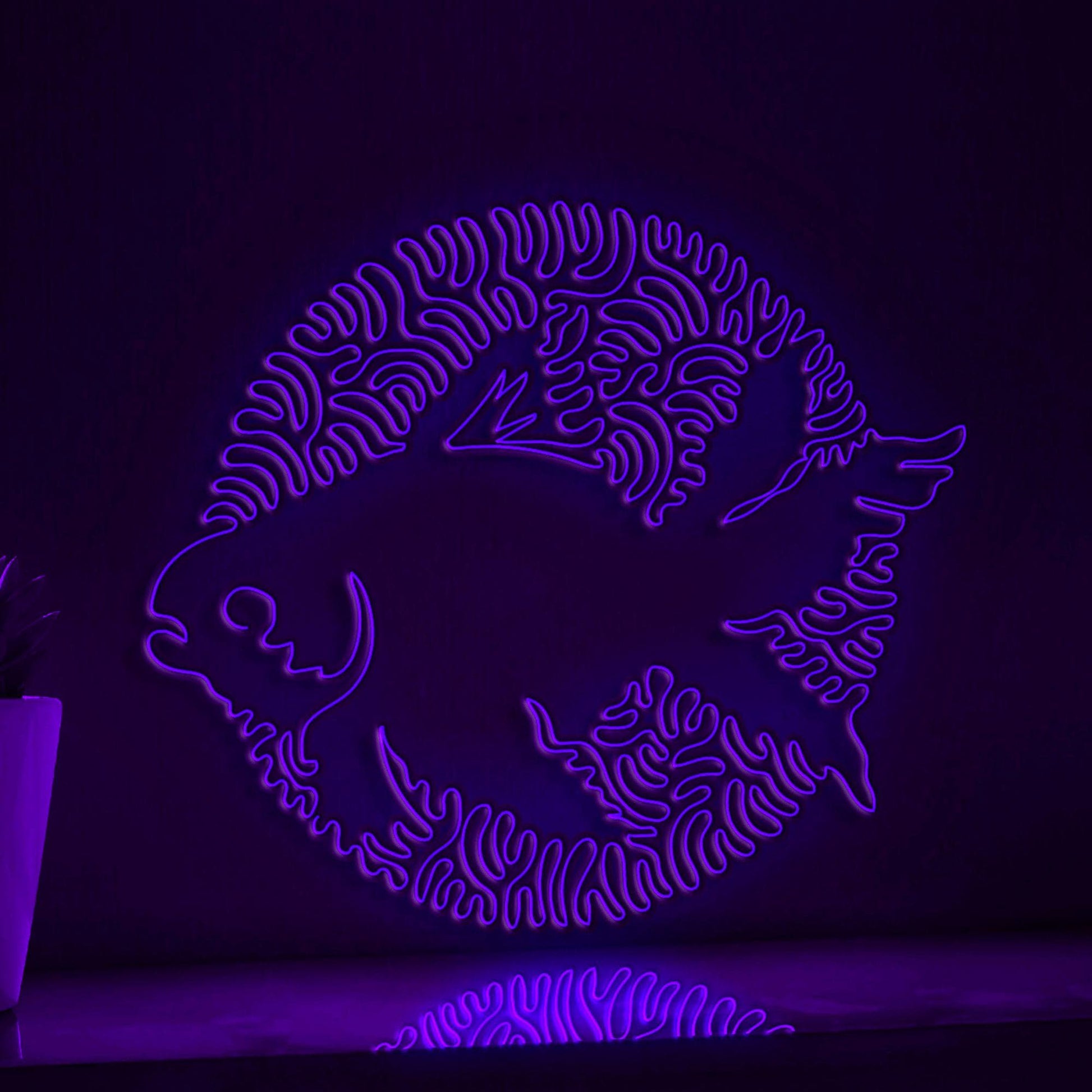 Goldfish One Line EL Wire Neon Sign - Ideal for Aquarium Lovers' Wall Decor - myneonup