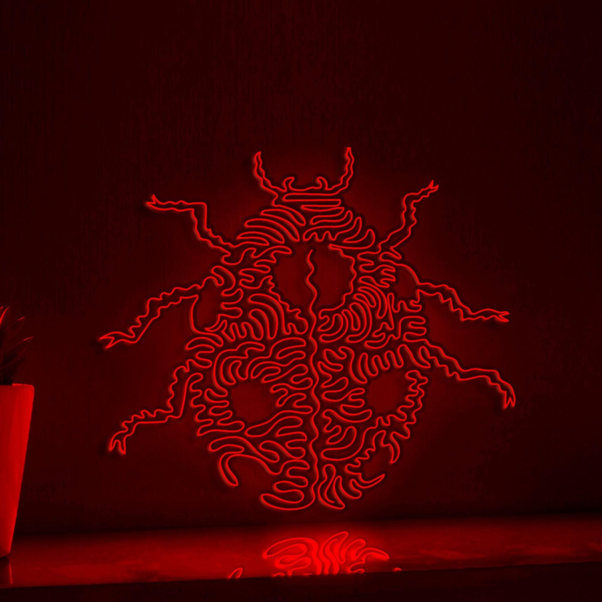 Ladybug One Line EL Wire Neon Sign - Beetle Insect Wall Art - myneonup