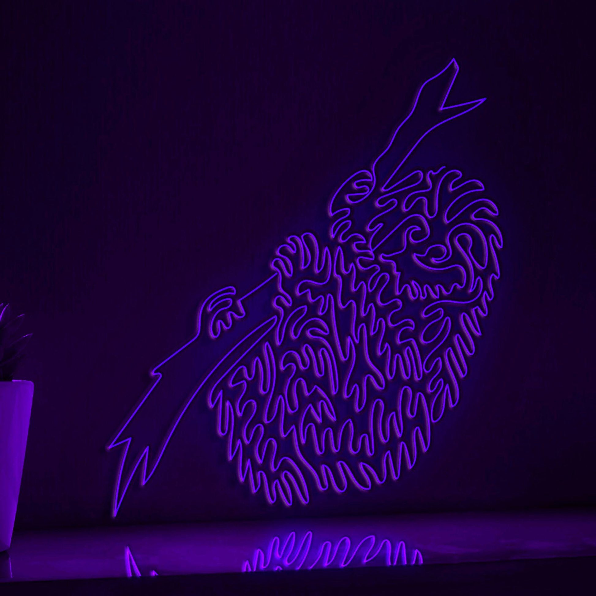 Sloth One Line EL Wire Neon Sign - Perfect for Jungle - Themed Decor, Ideal for Boho Lovers - myneonup