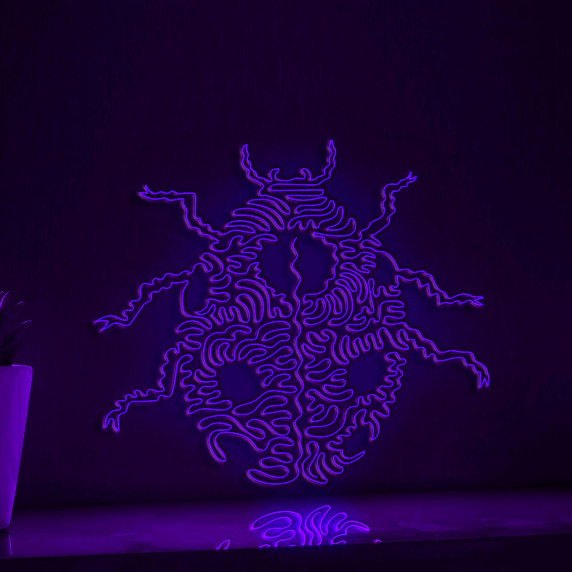 Ladybug One Line EL Wire Neon Sign - Beetle Insect Wall Art - myneonup