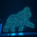 Gorilla One Line EL Wire Neon Sign - Primate Art Wall Decor - myneonup