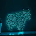 Yak One Line Art EL Wire Neon Sign - Long-Haired Animal Wall Decor - myneonup