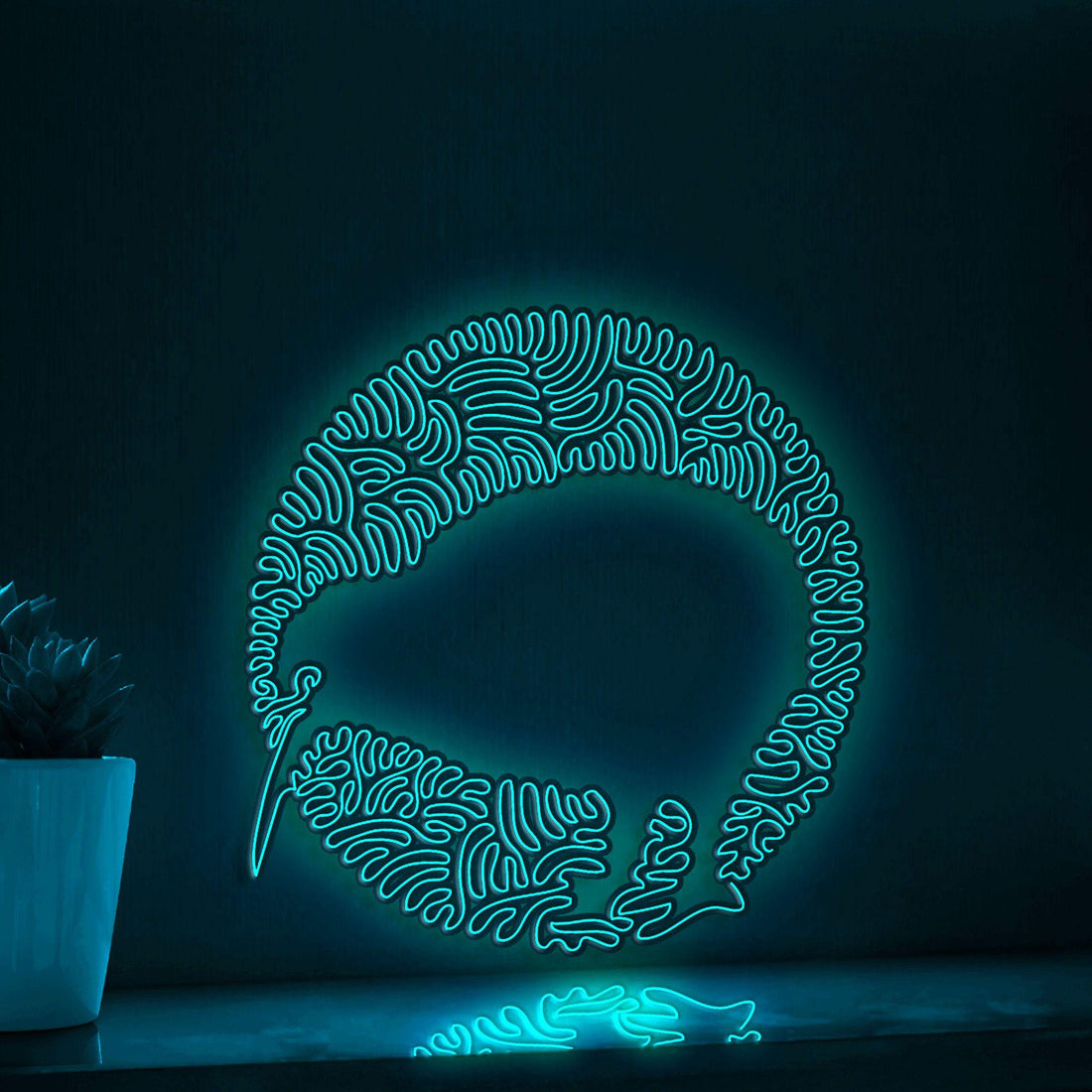 Kiwi One Line Art EL Wire Neon Sign - Nocturnal Bird Wall Decor - myneonup