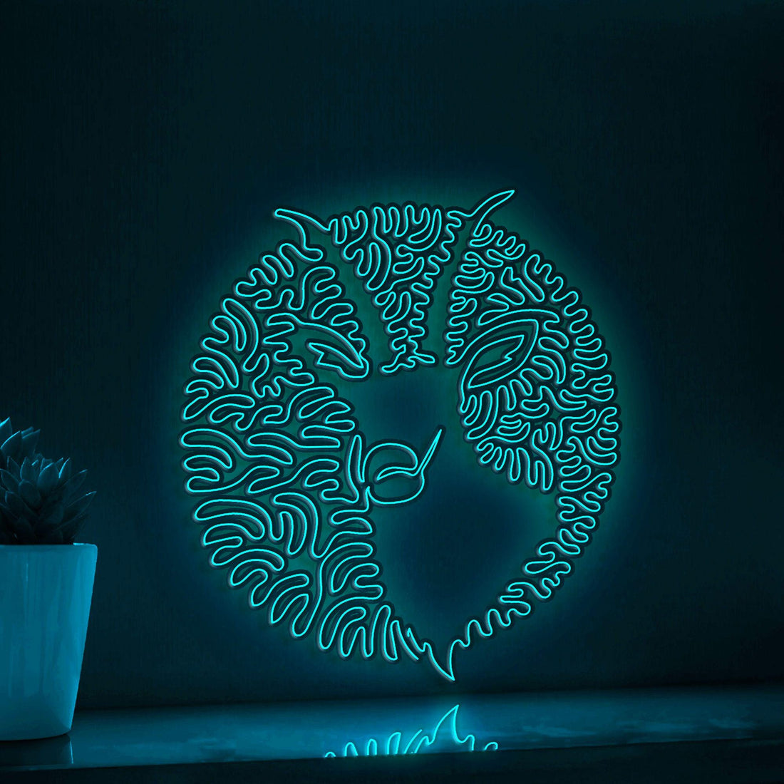 Antelope One Line Art EL Wire Neon Sign - Desert Wildlife Wall Decor - myneonup