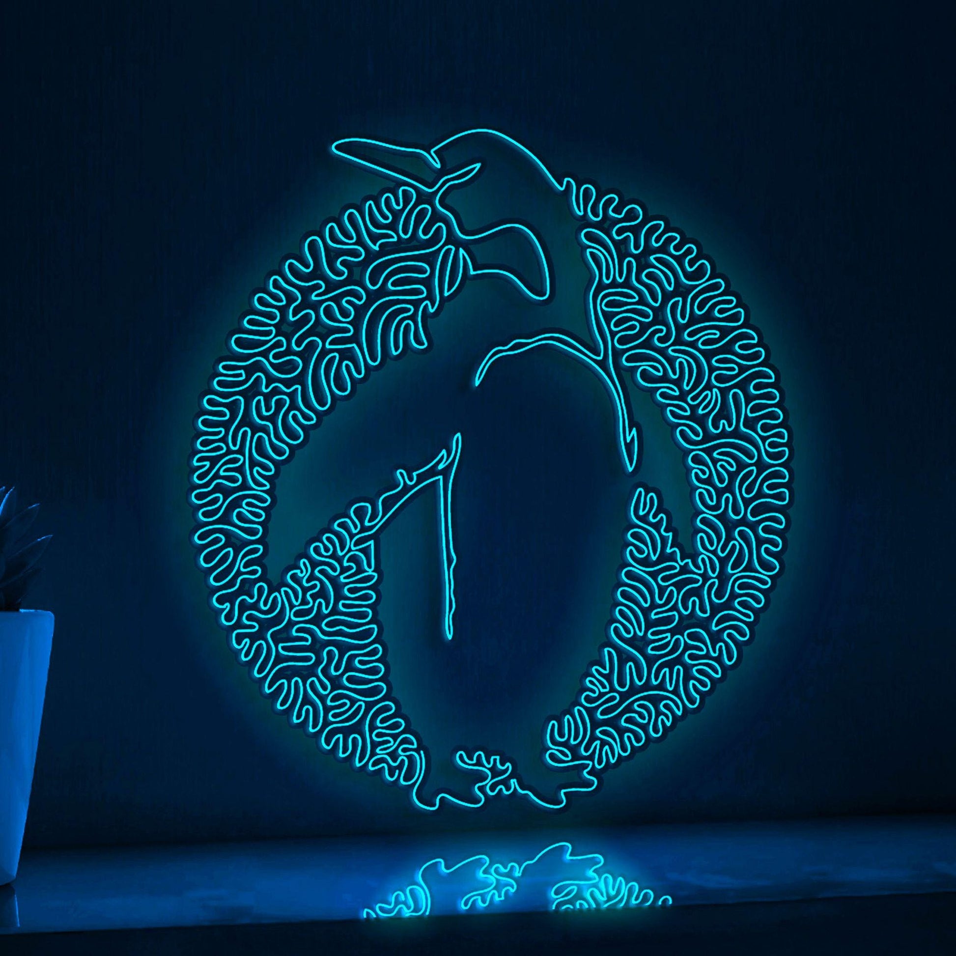 Penguin One Line EL Wire Neon Sign - Antarctic Bird Wall Art Decor - myneonup