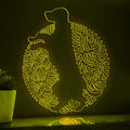 Standing Dog One Line EL Neon - Pet Circle Wall Art Decor - myneonup