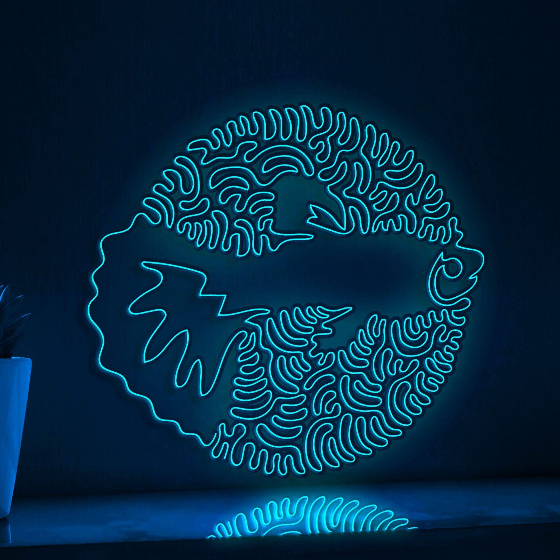Guppy One Line EL Wire Neon Sign - Ideal for Aquarium Lovers & Decor - myneonup
