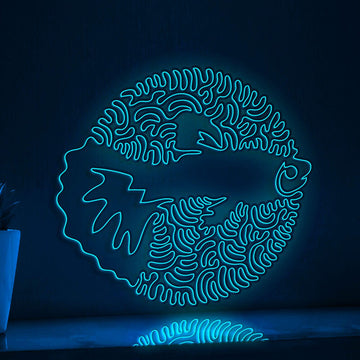 Guppy One Line EL Wire Neon Sign - Ideal for Aquarium Lovers & Decor - myneonup
