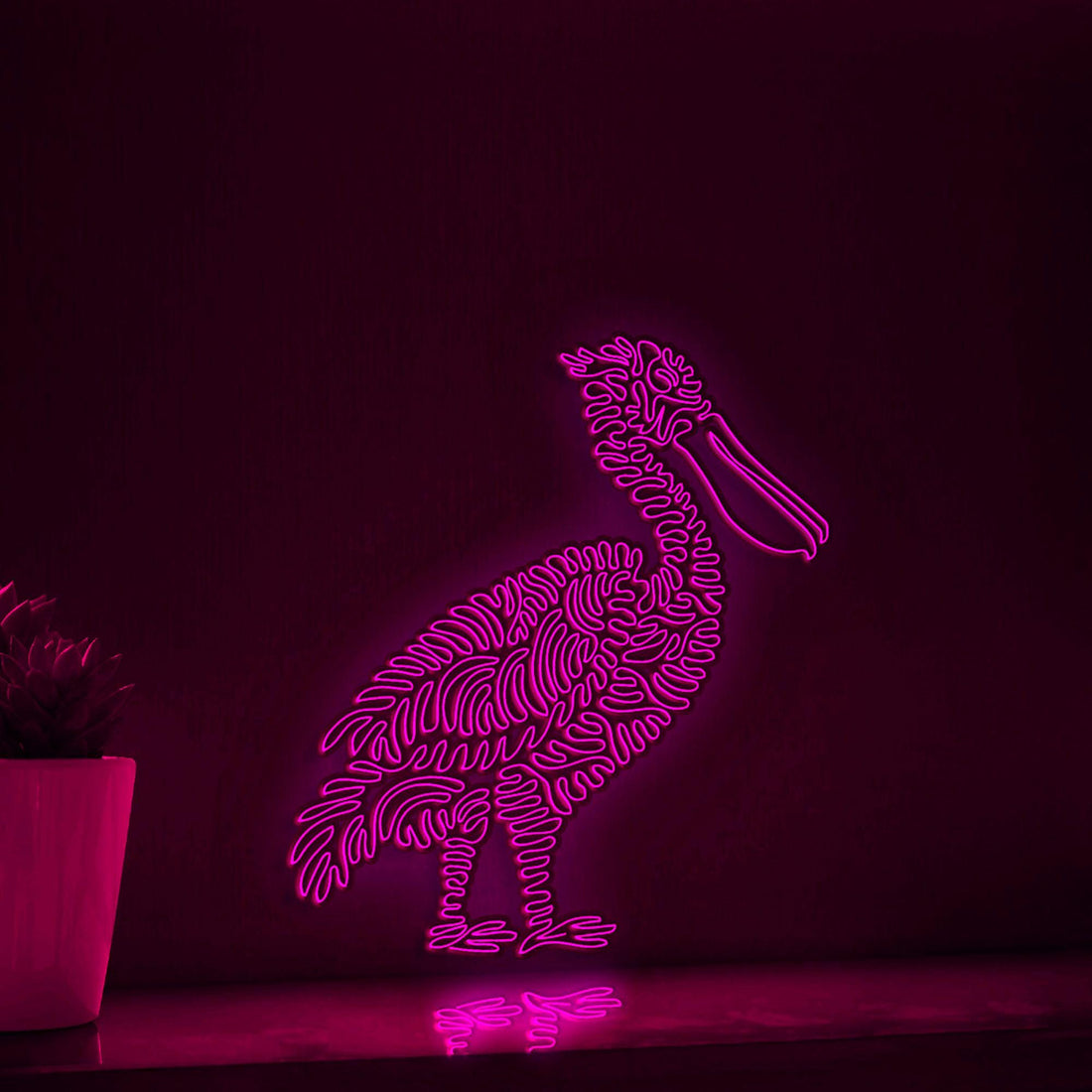 Pelican One Line Neon - Ideal for Boho Wall Decor - myneonup