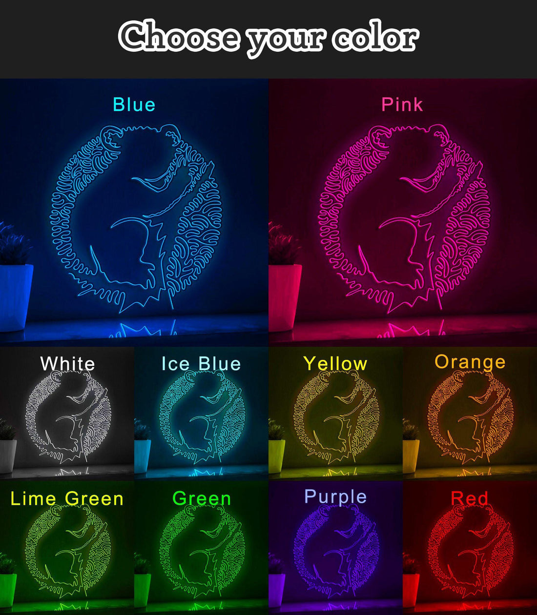 Koala One Line EL Wire Neon Sign - Tree Climber Wall Art - myneonup