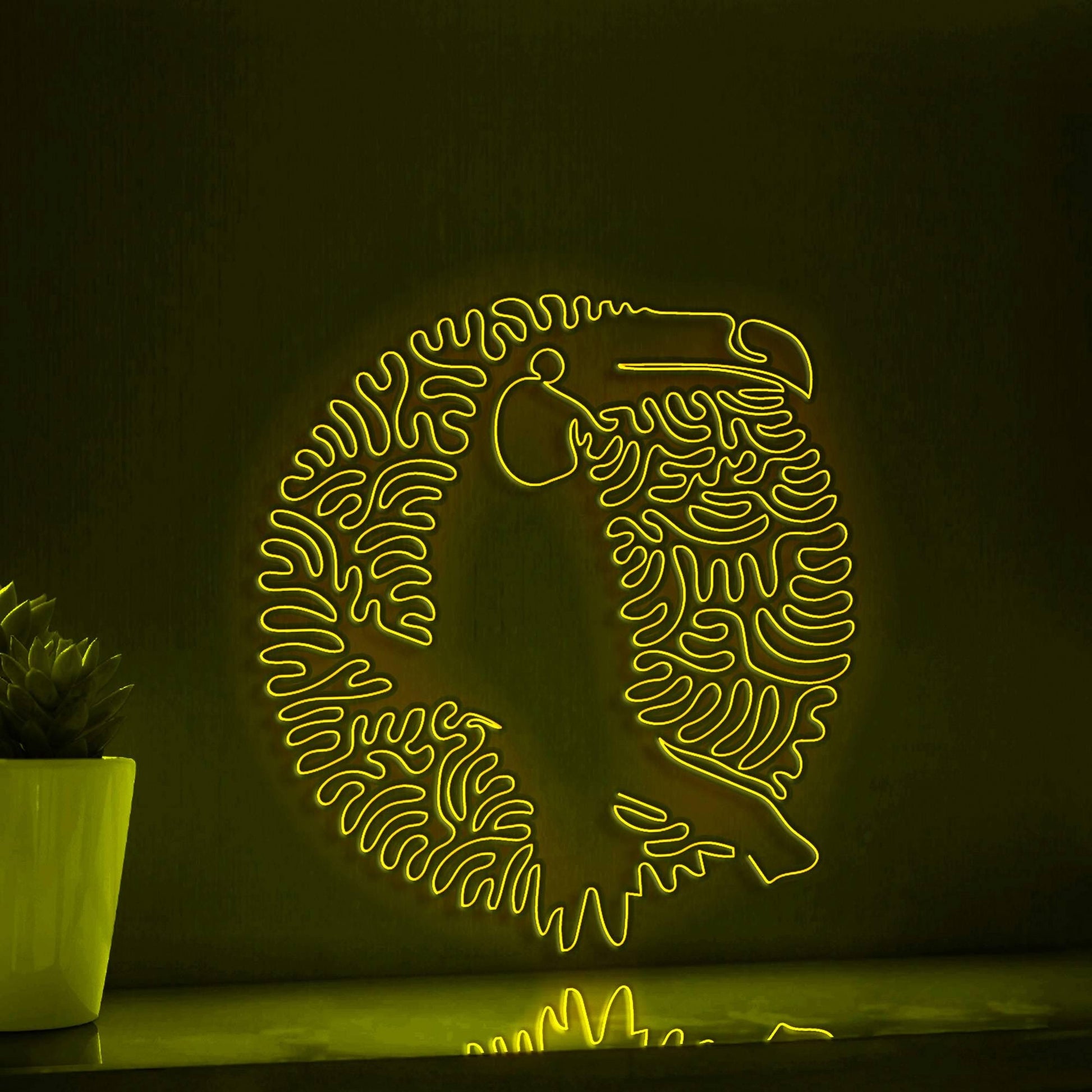 Toucan One Line EL Wire Neon Sign - Bird Themed Wall Decor - myneonup