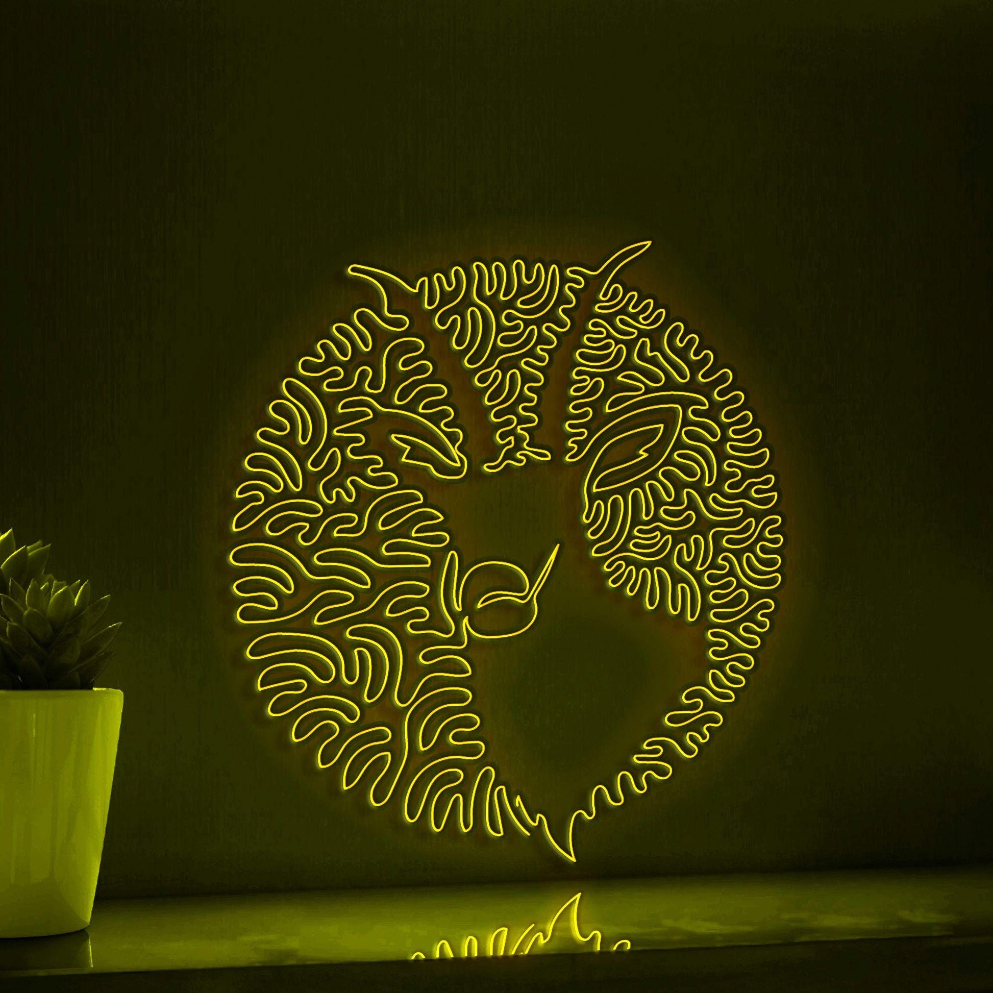 Antelope One Line Art EL Wire Neon Sign - Desert Wildlife Wall Decor - myneonup