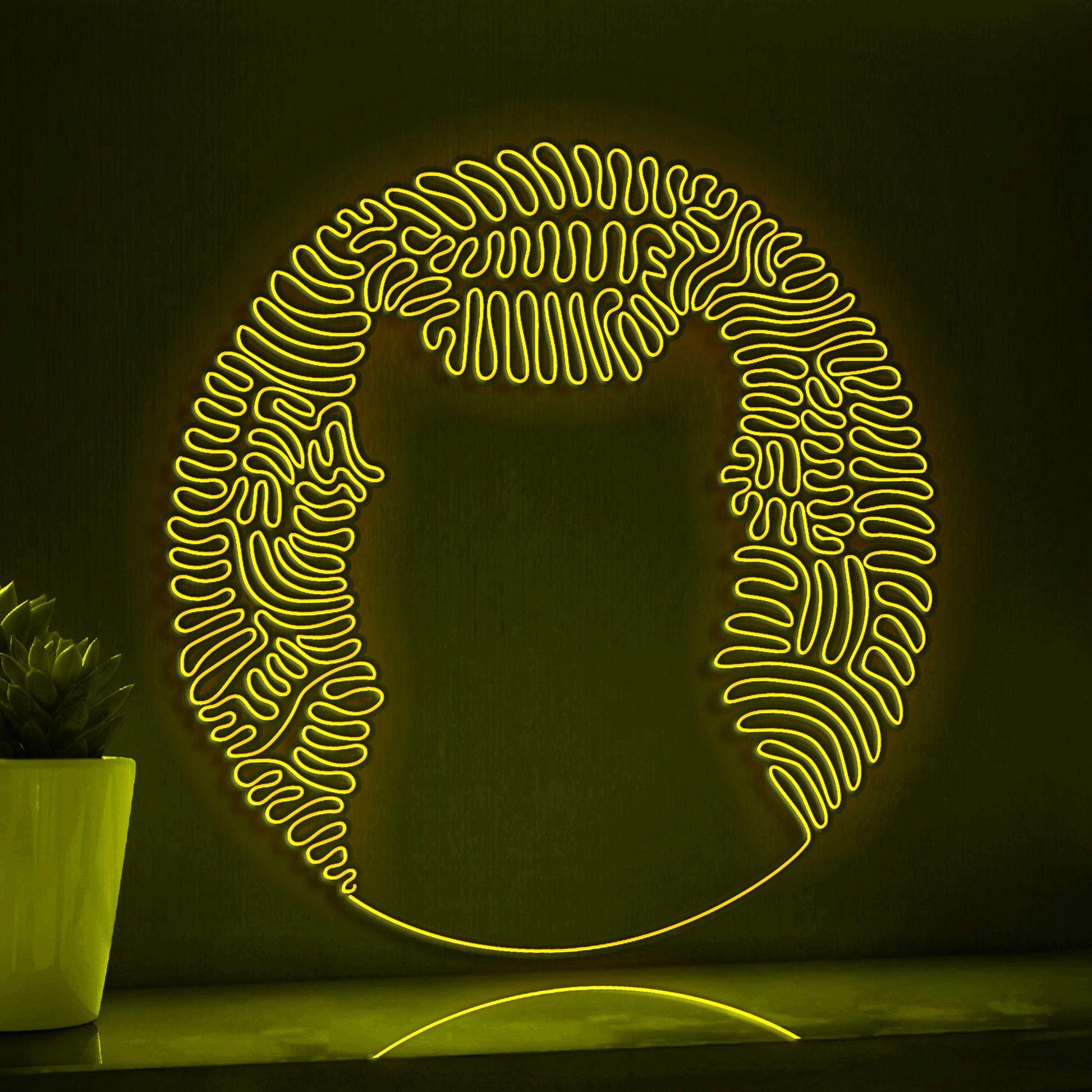 Cat Face One Line Art EL Wire Neon Sign - Minimalist Pet Wall Decor - myneonup