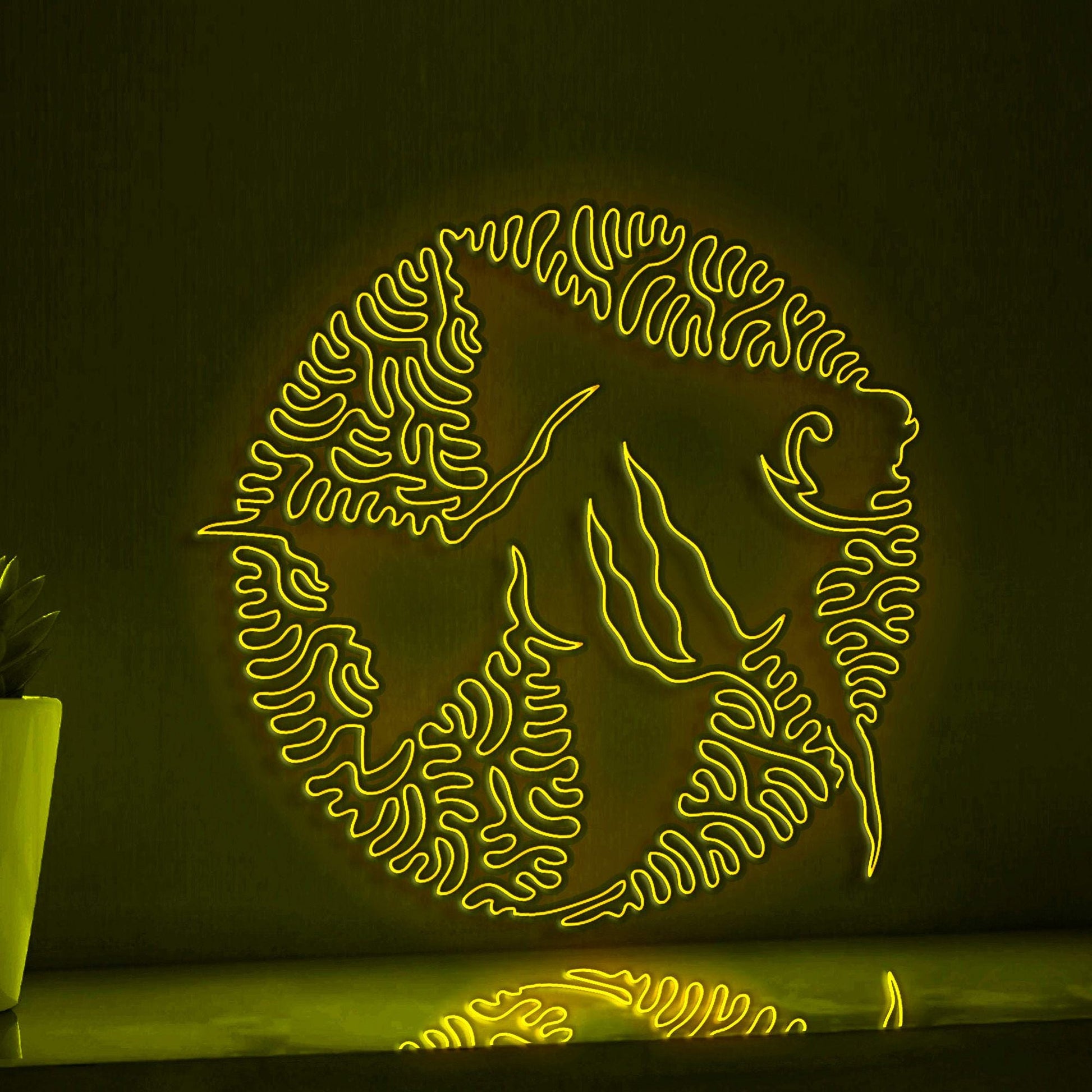 Angelfish One Line EL Wire Neon Sign - Ideal for Aquarium Lovers & Decor - myneonup