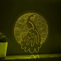 Adorable Big Peacock Tail EL Neon Art for Wall Decor - myneonup