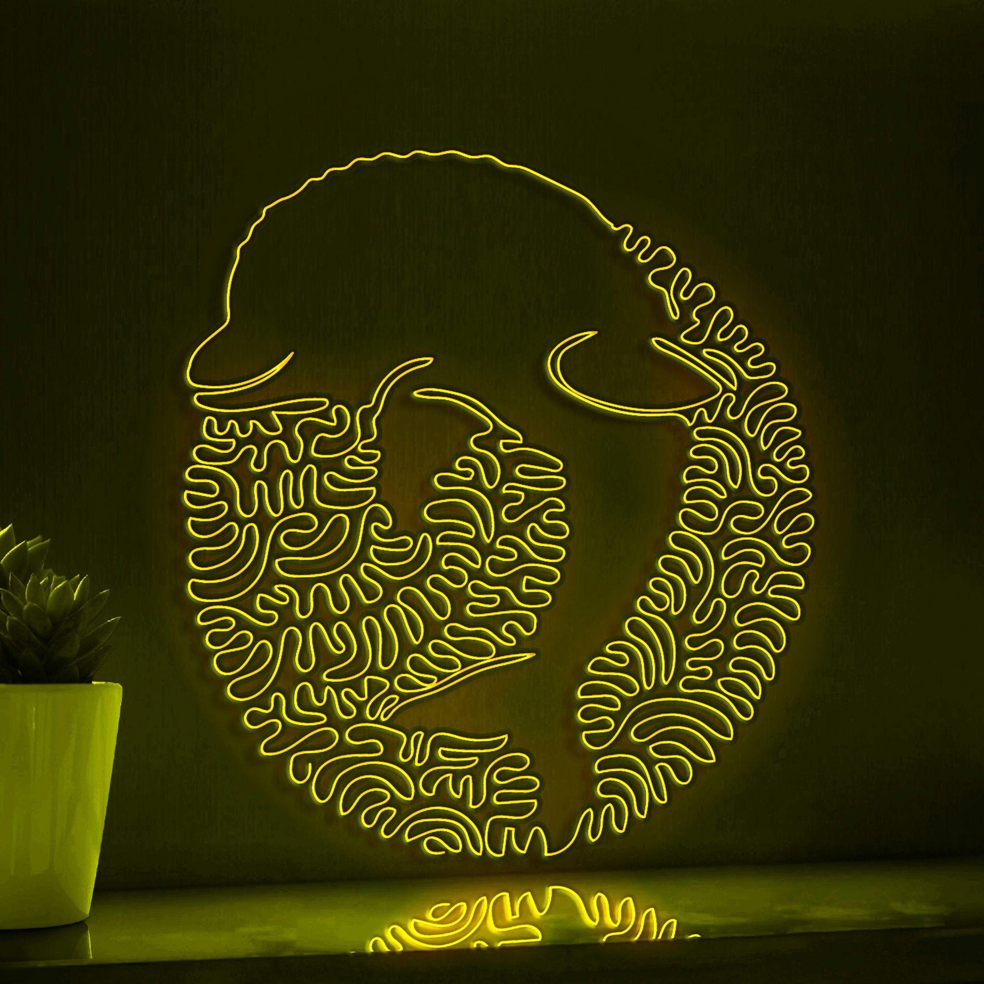 Dolphin One Line Neon Sign - Intelligent Marine Wall Art - myneonup