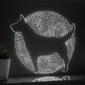 Dog One Line Art EL Wire Neon Sign - Funny Pet Circle Wall Decor - myneonup