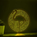 Flamingo Continuous Line EL Wire Neon Sign - Boho Abstract Wall Art Decor - myneonup