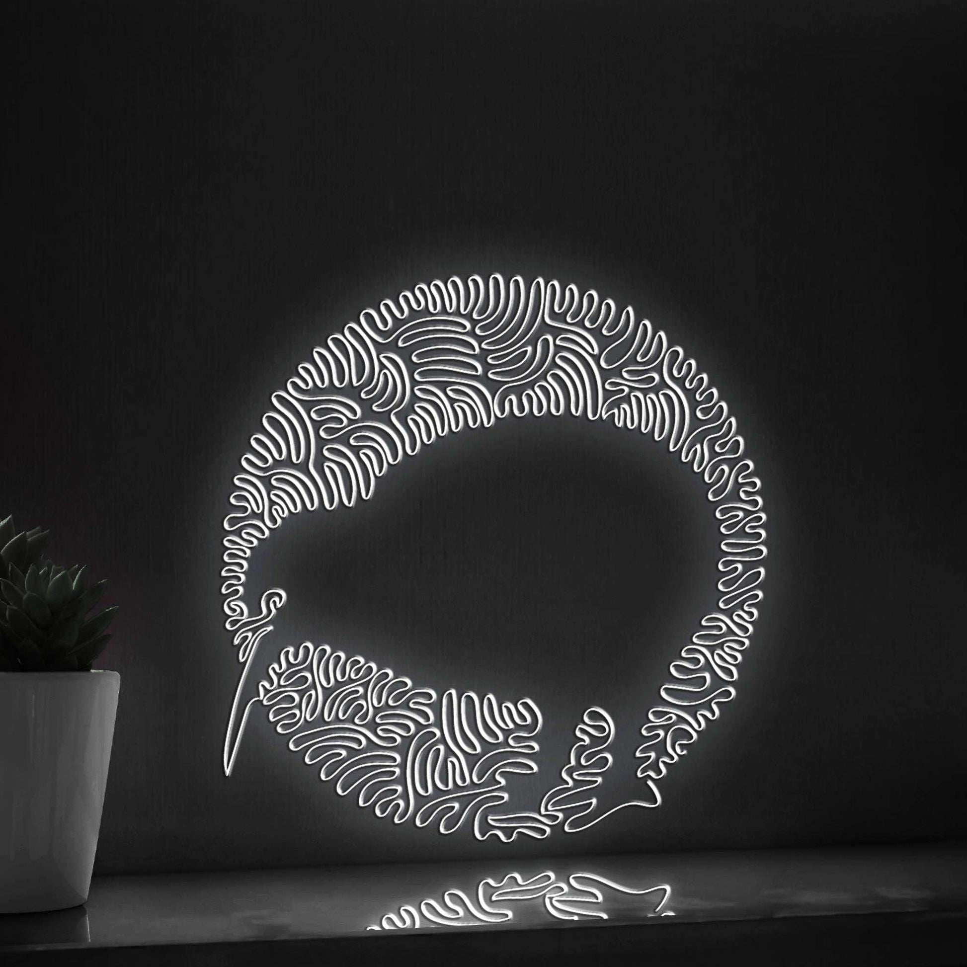 Kiwi One Line Art EL Wire Neon Sign - Nocturnal Bird Wall Decor - myneonup