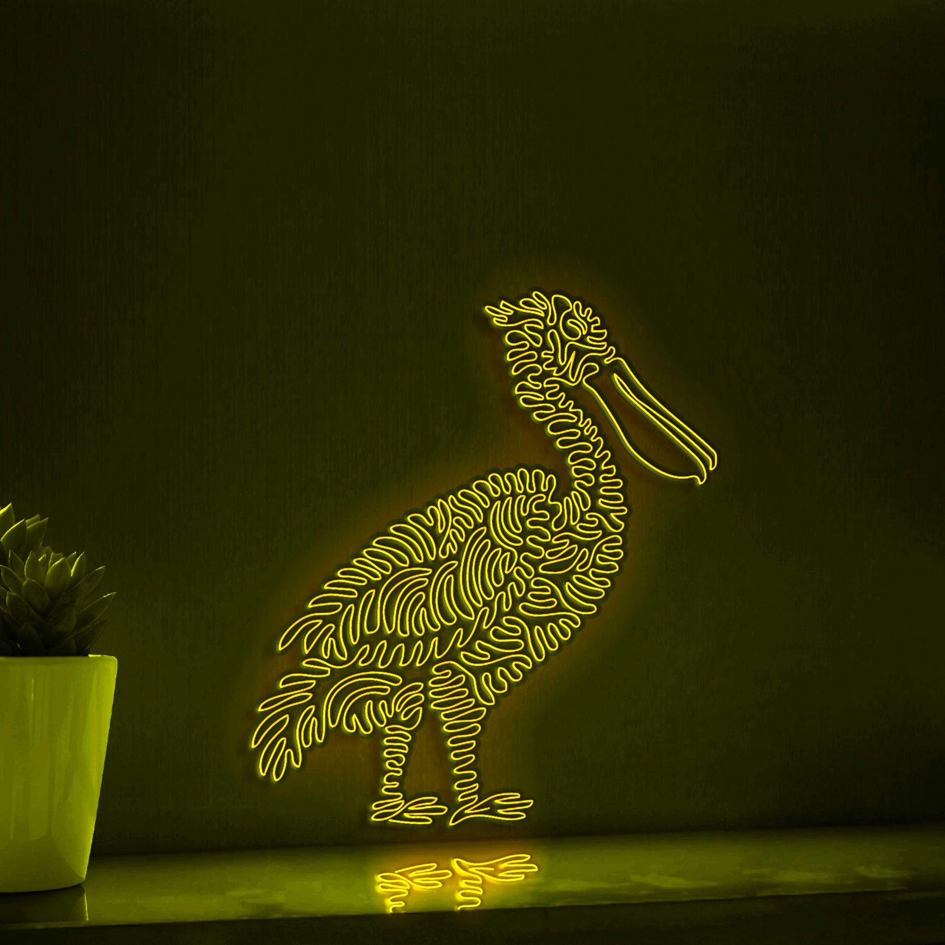 Pelican One Line Neon - Ideal for Boho Wall Decor - myneonup