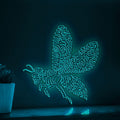 Bee One Line Art EL Wire Neon Sign - Winged Insect Decor - myneonup