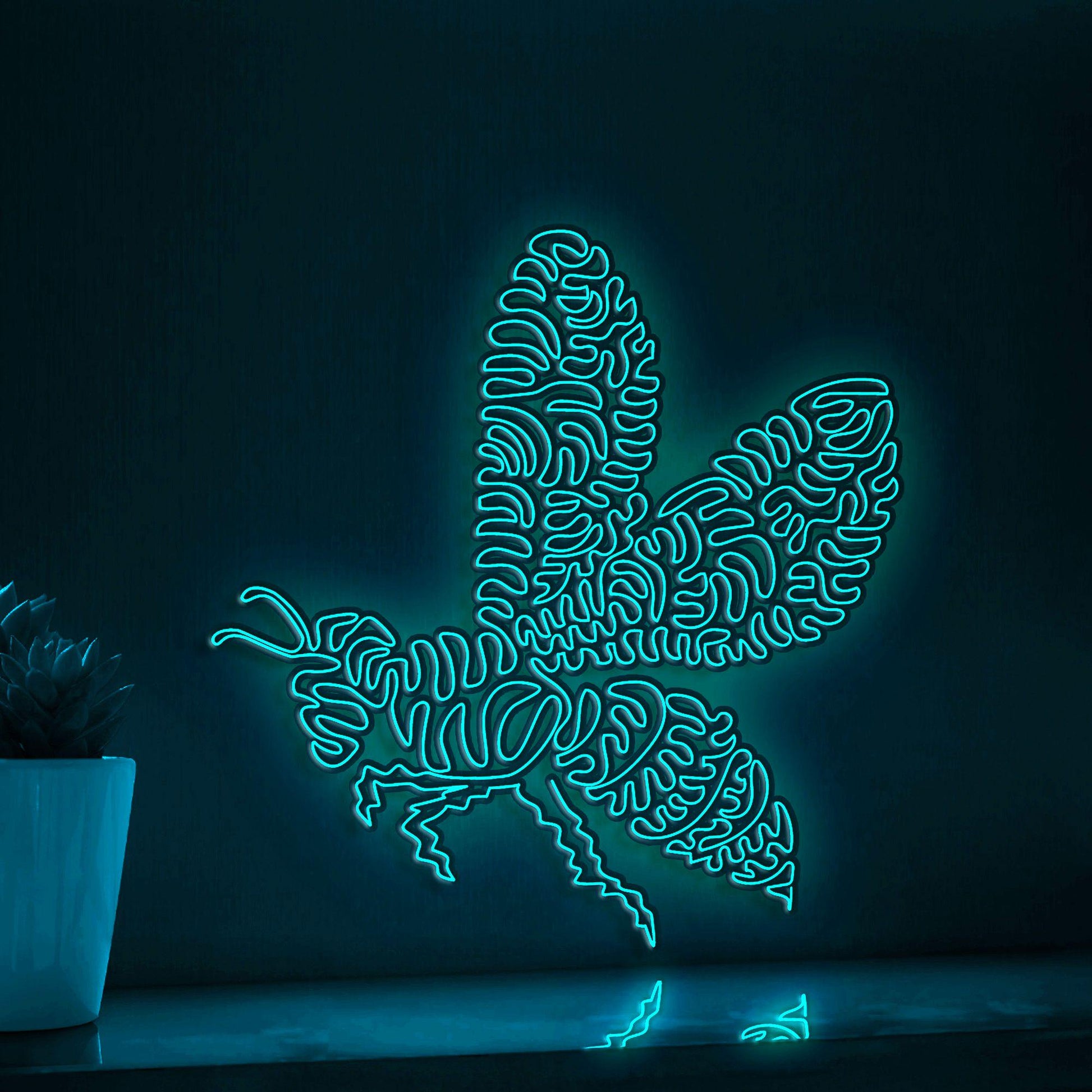 Bee One Line Art EL Wire Neon Sign - Winged Insect Decor - myneonup