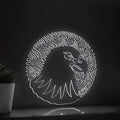 Hawk One Line EL Wire Neon Sign - Sharp Beak Raptor Wall Art - myneonup