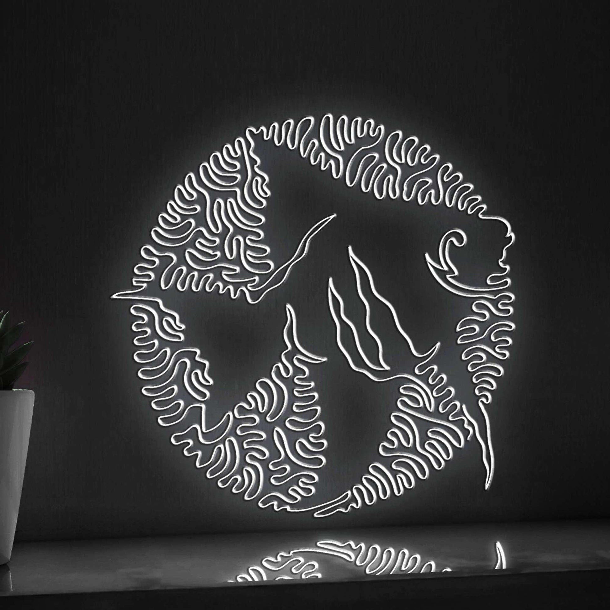 Angelfish One Line EL Wire Neon Sign - Ideal for Aquarium Lovers & Decor - myneonup