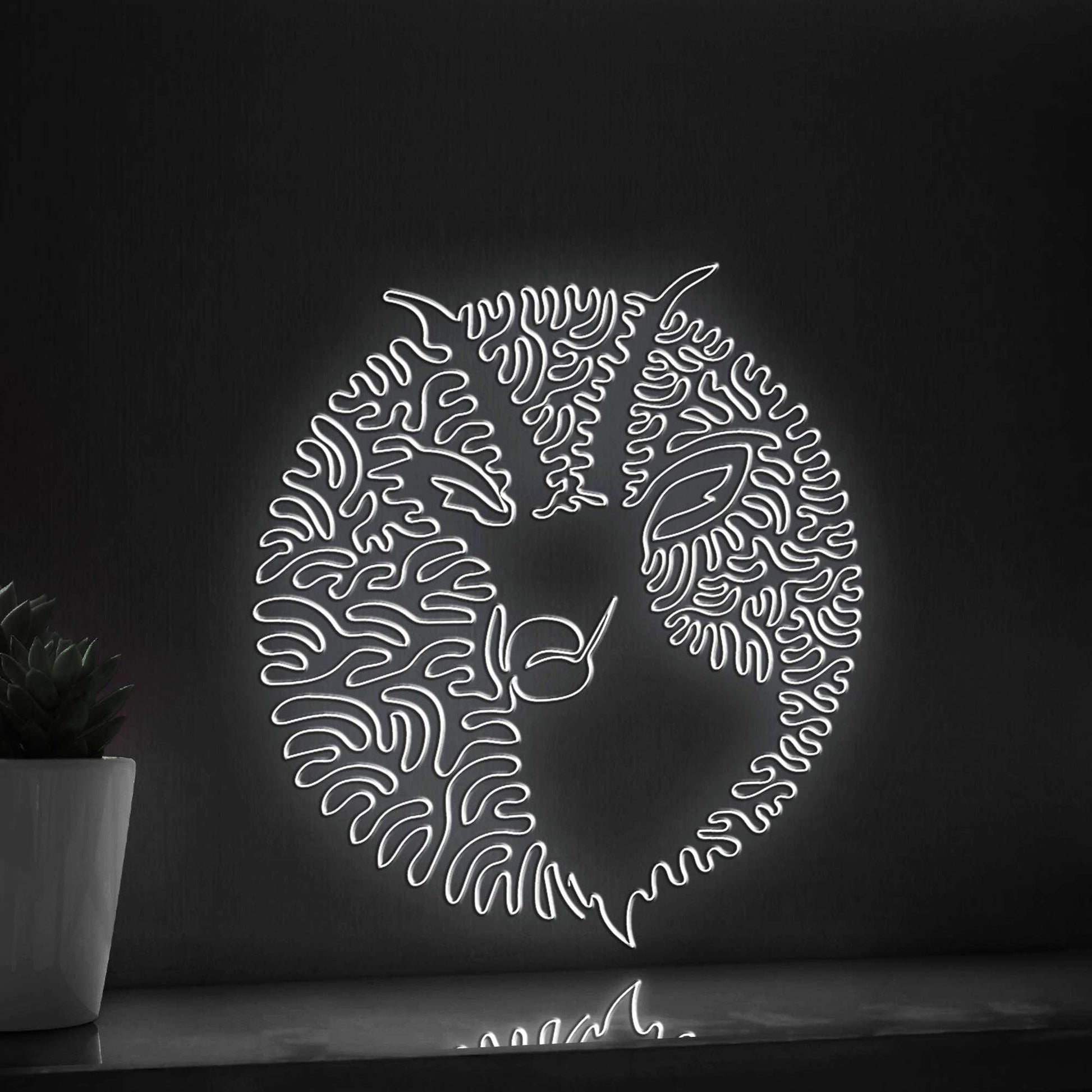 Antelope One Line Art EL Wire Neon Sign - Desert Wildlife Wall Decor - myneonup