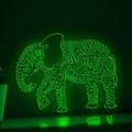 Elephant One Line Art EL Wire Neon Sign - African Animal Wall Decor - myneonup
