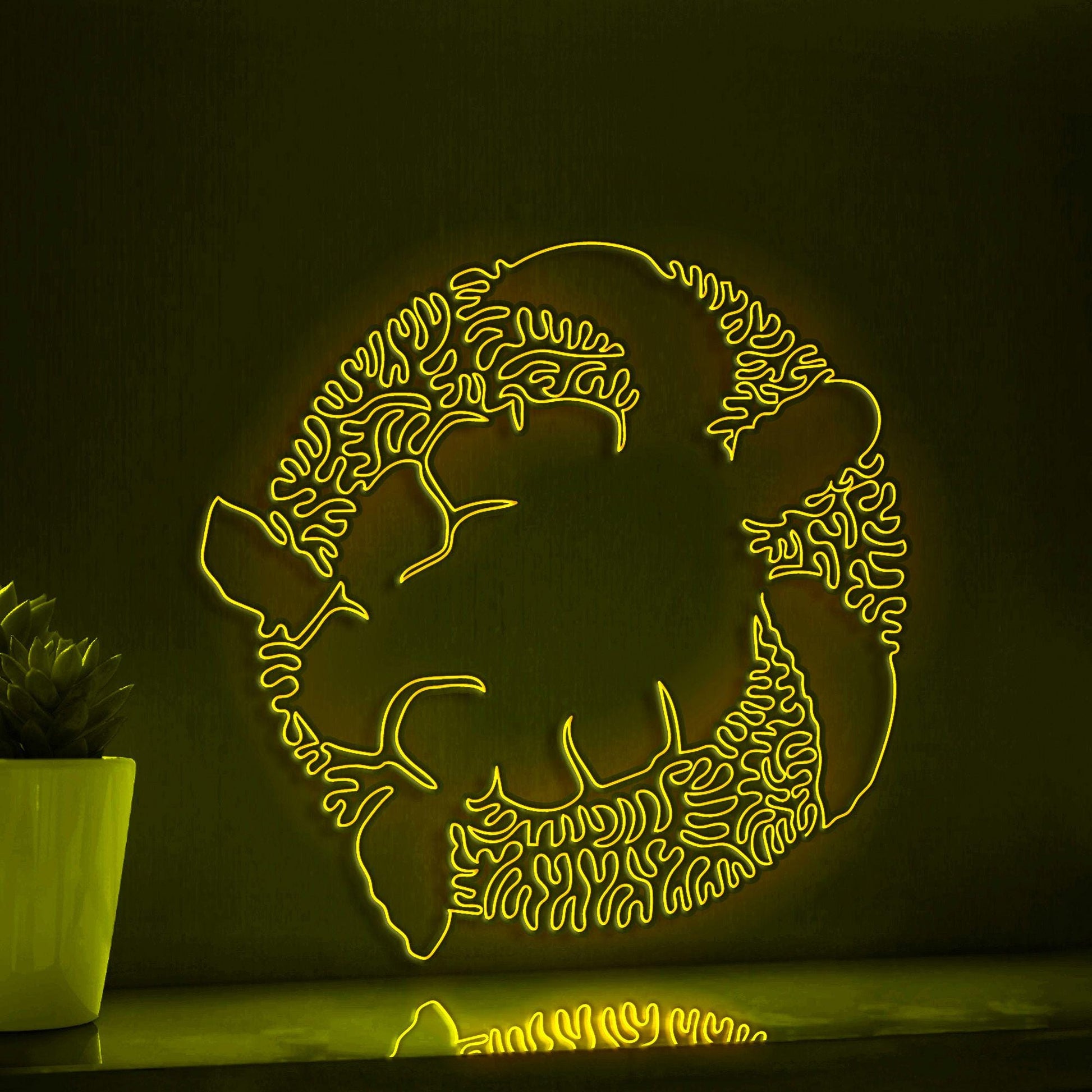 Turtle One Line EL Wire Neon Sign - Reptile Minimalist Decor - myneonup