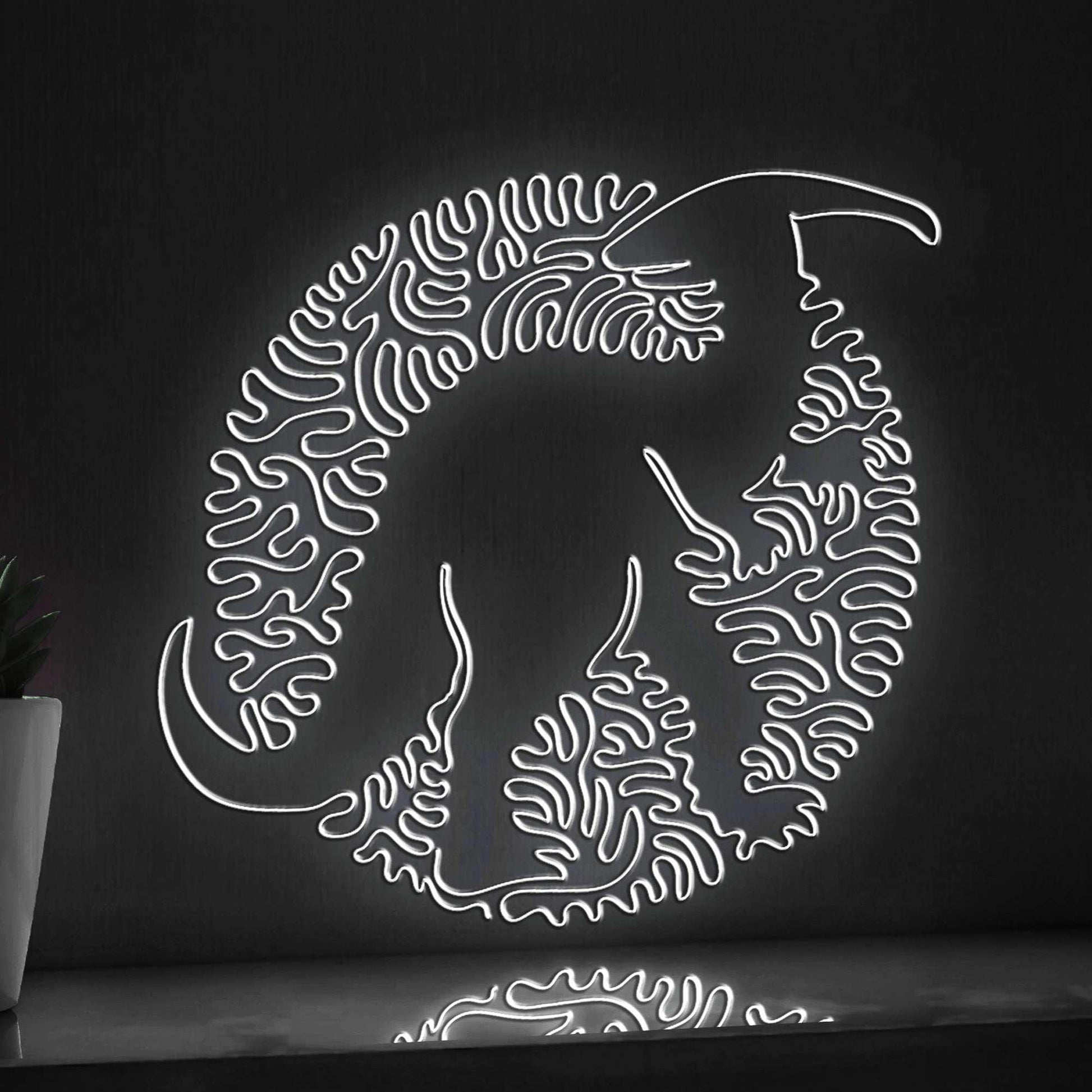 Parasaurolophus EL Neon Light - Crested Dino Wall Art - myneonup