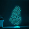 Rooster One Line EL Wire Neon Sign - Feathered Boho Wall Decor - myneonup