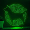 Dog One Line Art EL Wire Neon Sign - Funny Pet Circle Wall Decor - myneonup
