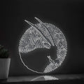 Oryx One Line EL Wire Neon Sign 2 - Abstract Art for Animal Lovers Wall Deocr - myneonup