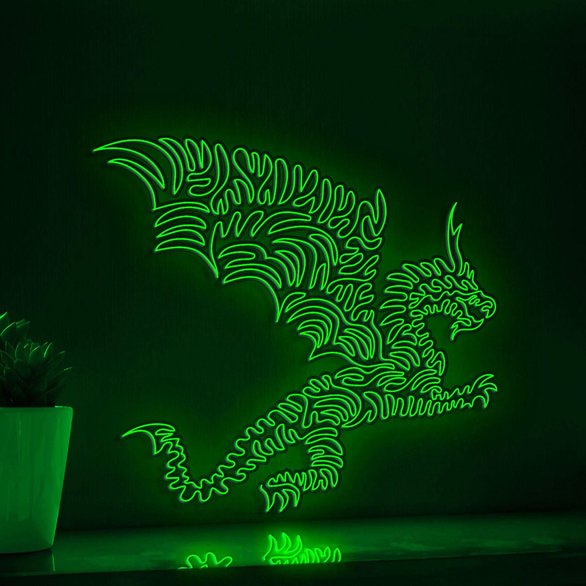 Flying Dragon EL Wire Neon Sign - Fantasy Wall Decor - myneonup
