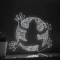 Frog One Line EL Wire Neon Sign - Long Leg Amphibian Art - myneonup