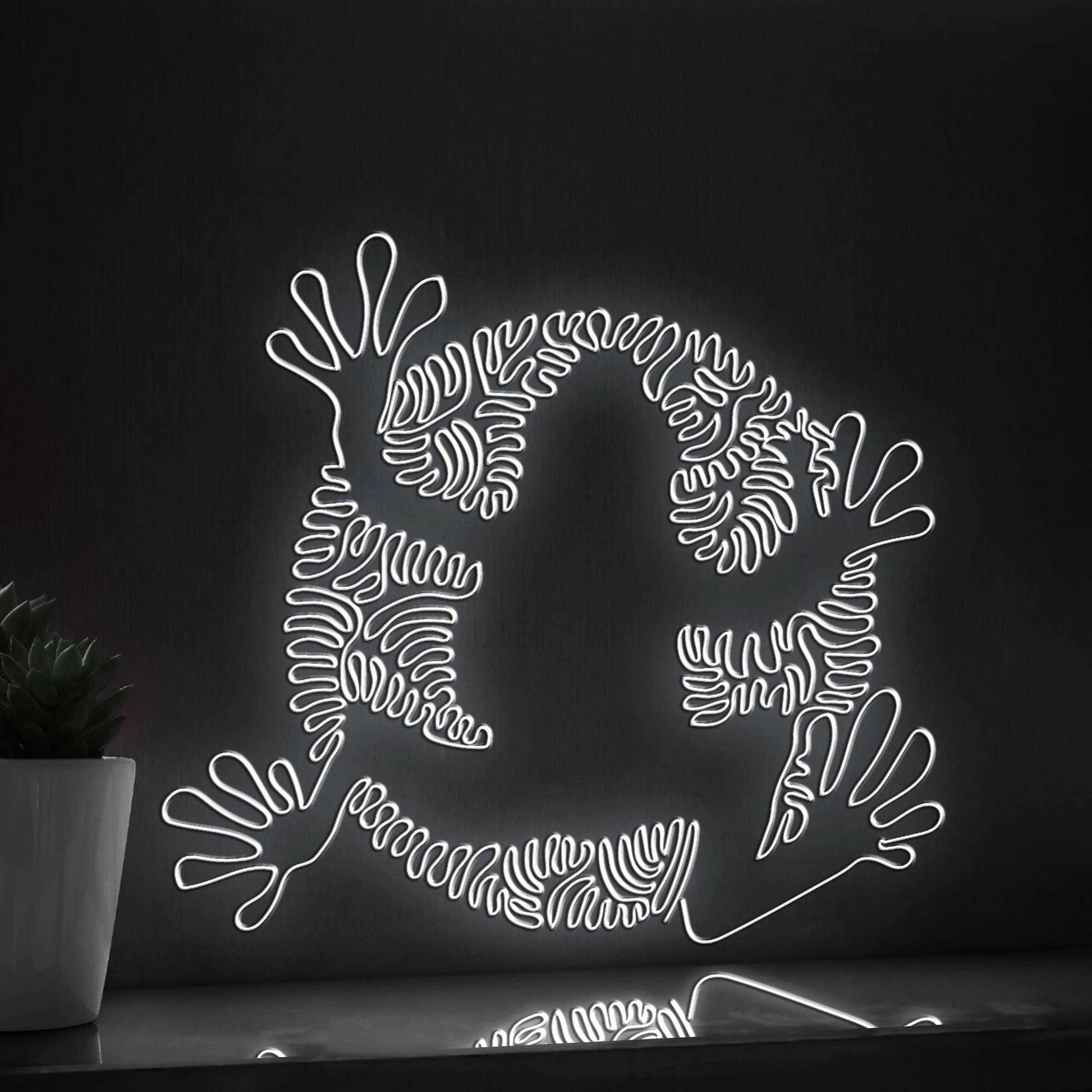 Frog One Line EL Wire Neon Sign - Long Leg Amphibian Art - myneonup