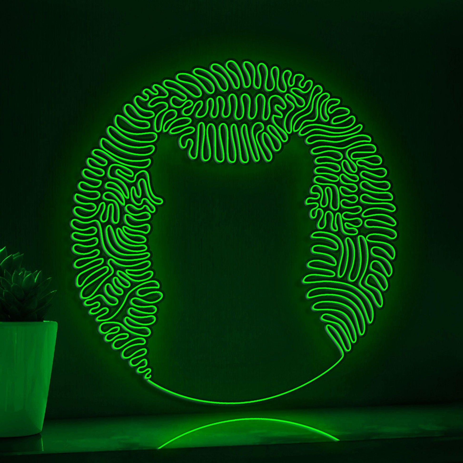 Cat Face One Line Art EL Wire Neon Sign - Minimalist Pet Wall Decor - myneonup