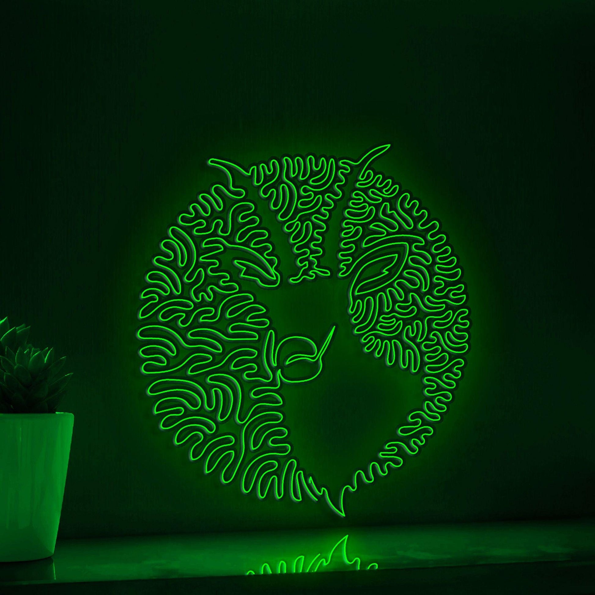 Antelope One Line Art EL Wire Neon Sign - Desert Wildlife Wall Decor - myneonup