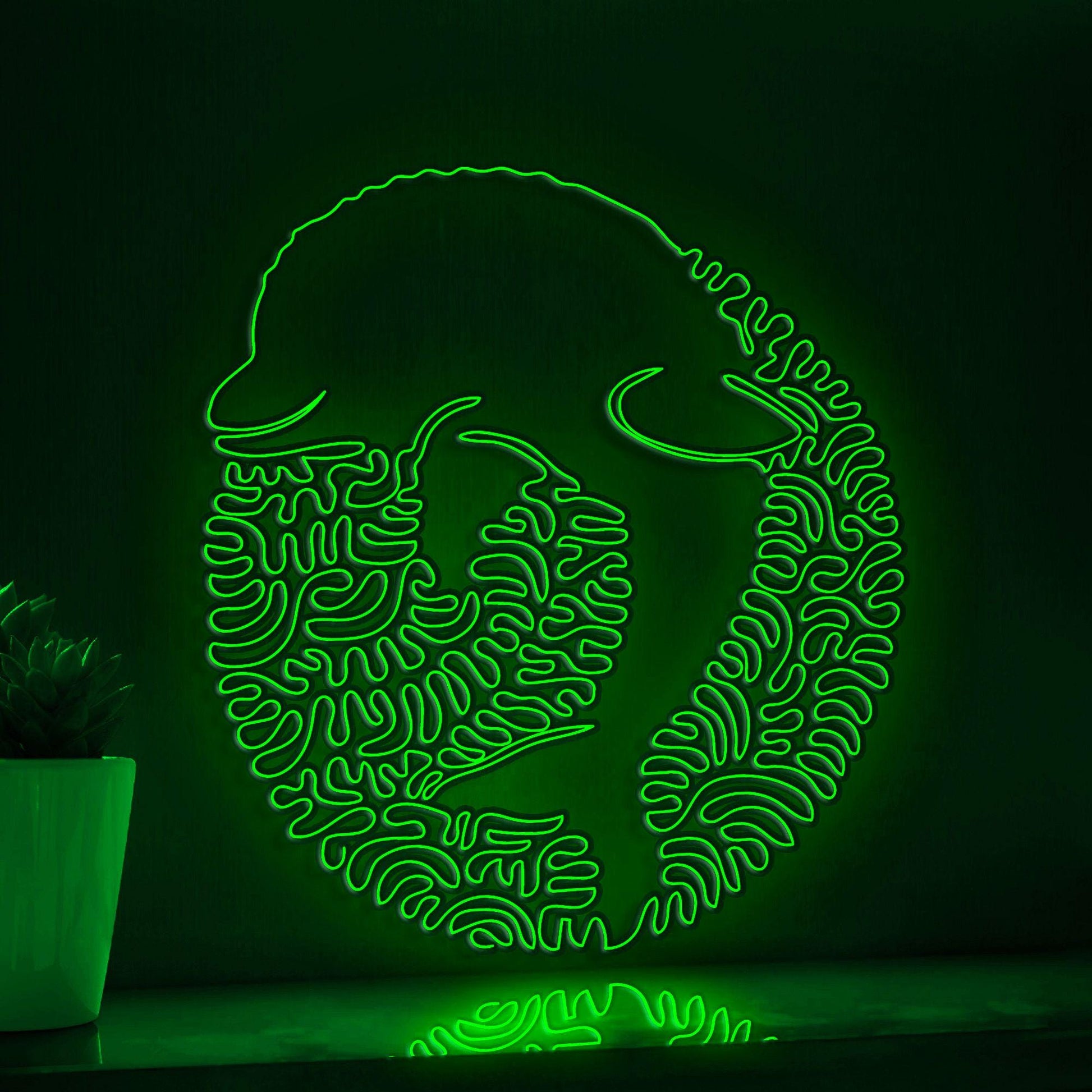 Dolphin One Line Neon Sign - Intelligent Marine Wall Art - myneonup
